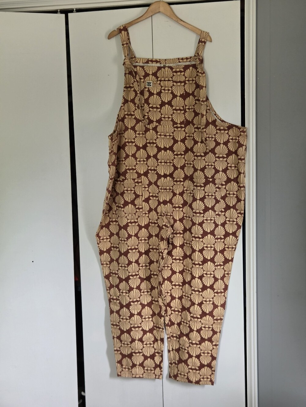 Lucy & Yak Brown Floral Print Overalls Jumpsuit